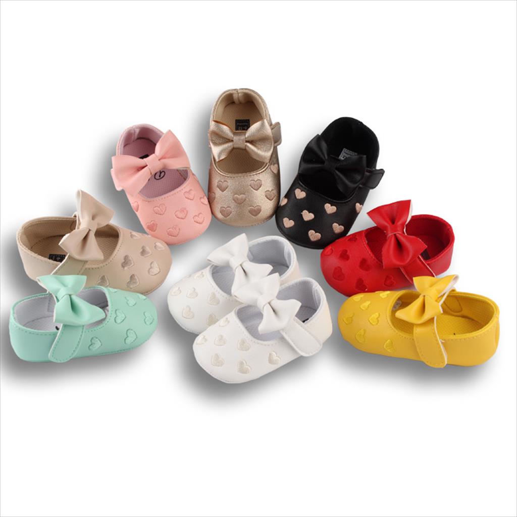 Sepatu Bayi Prewalker Perempuan 0-12 Bulan Baby Shoes Shoe Cewek 0-12 month murah C01 Bowtie Heart