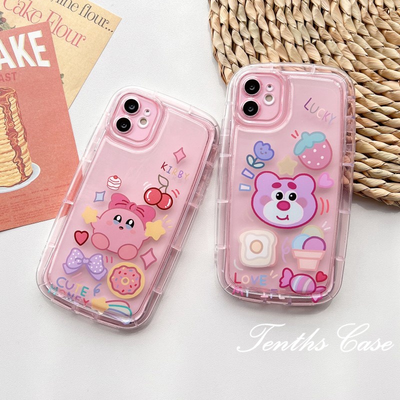 Samsung A14 A54 A34 A04 A04s A13 A23 A53 A03 A03s A02s A52 A72 A32 A22 A12 A71 A51 A50 A50s A30s A11Pink Bear Sabun Phone Case Soft Cover