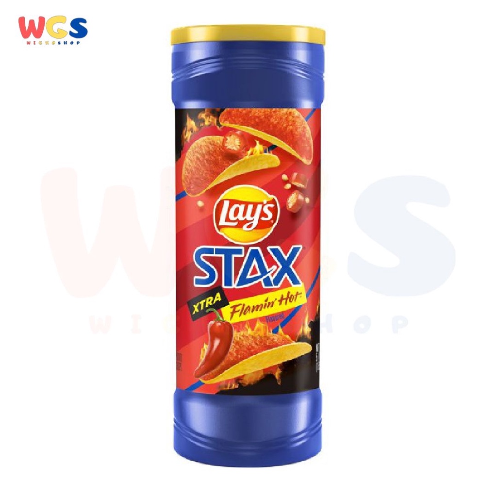 Lay's Lays Stax Xtra Flamin Hot Flavored Potato Chips Crips 5.5oz 155.9g