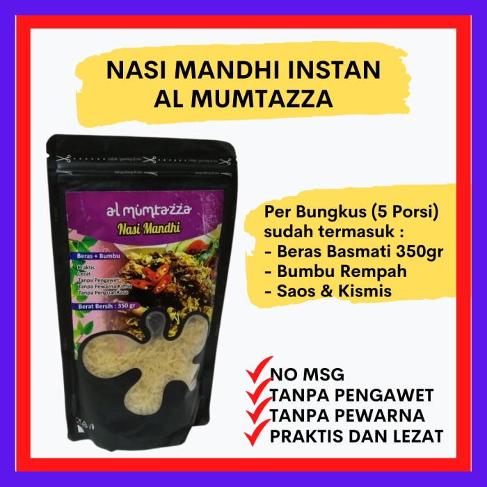 

[Bumbu Dapur] NASI NASI MANDHI INSTANT AL MUMTAZZA BERAS BASMATI NASI ARAB