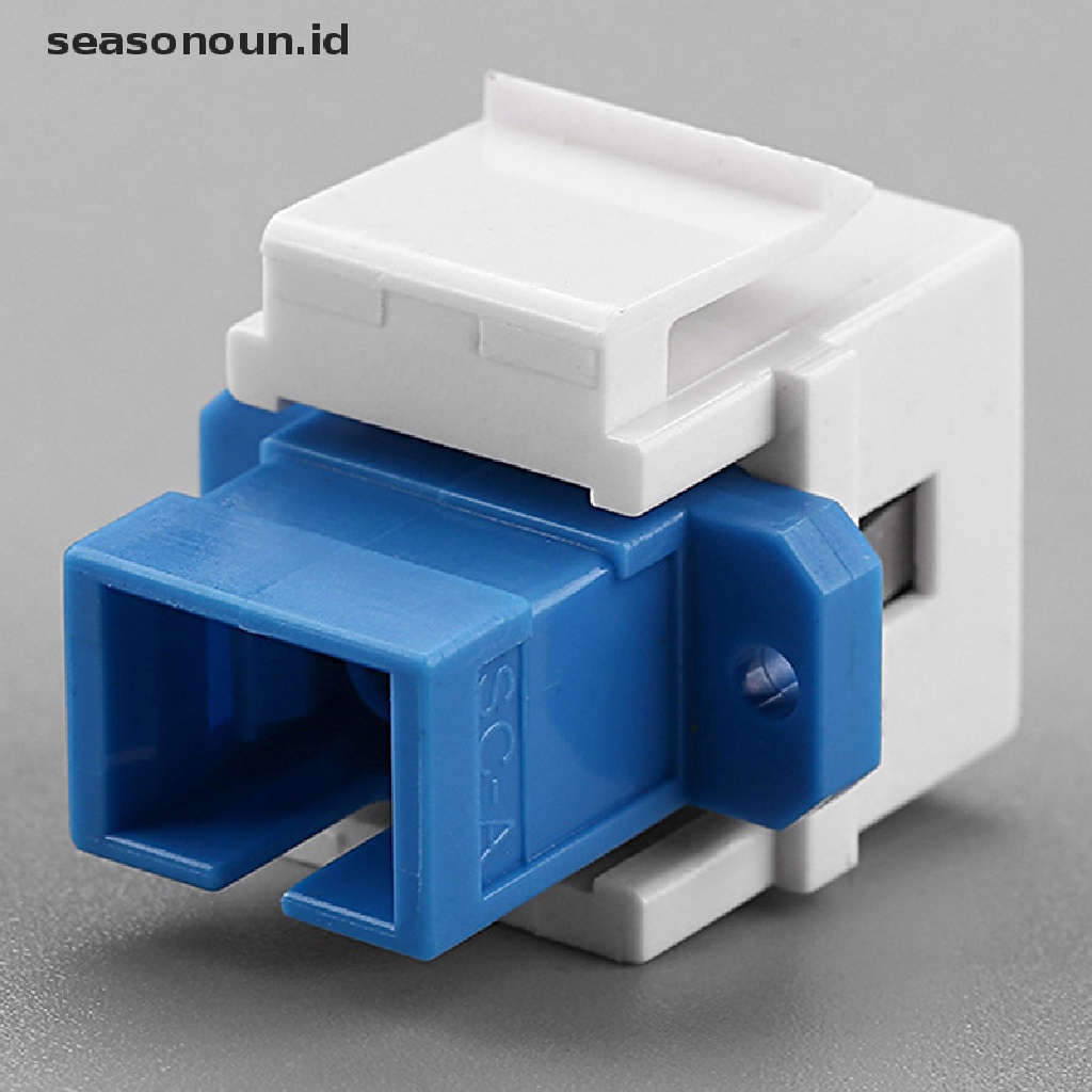 Seasonoun Keystone Jack SC Adapter Modul Fiber Optik SC F/F Keystone Module Coupler Untuk Wall Panel Terminal Block Panel Moung Box Adapter.