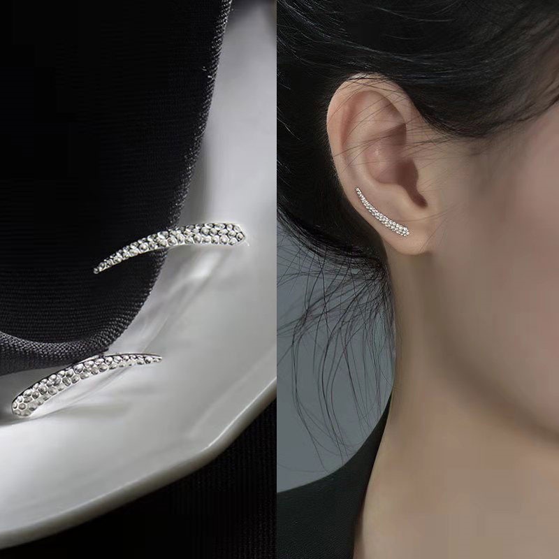 Jepang Japan Korea Gaya Baru Sederhana Manis Cinta Hati Berlian Imitasi Busur Temperamen Anting Fashion Elegan