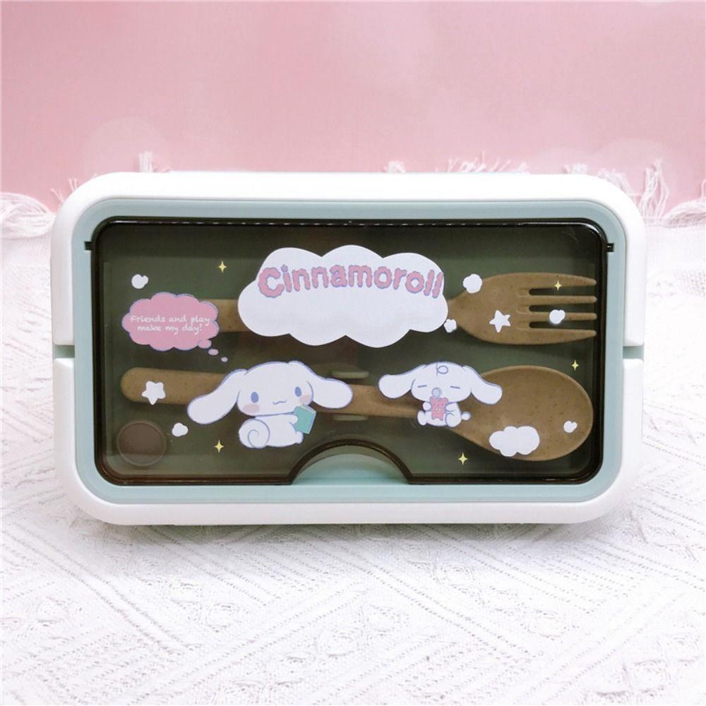 Pineapple Lunch Box Portable Kuromi Bento Dua Sekat