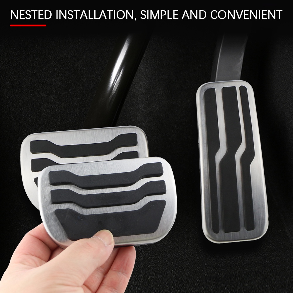 Stainless Steel Car AT Pedals for Ford Mondeo 2016-2022 for Lincoln MKZ 2015-2022 Gas Fuel Brake Pedal Cover Pad Accessories