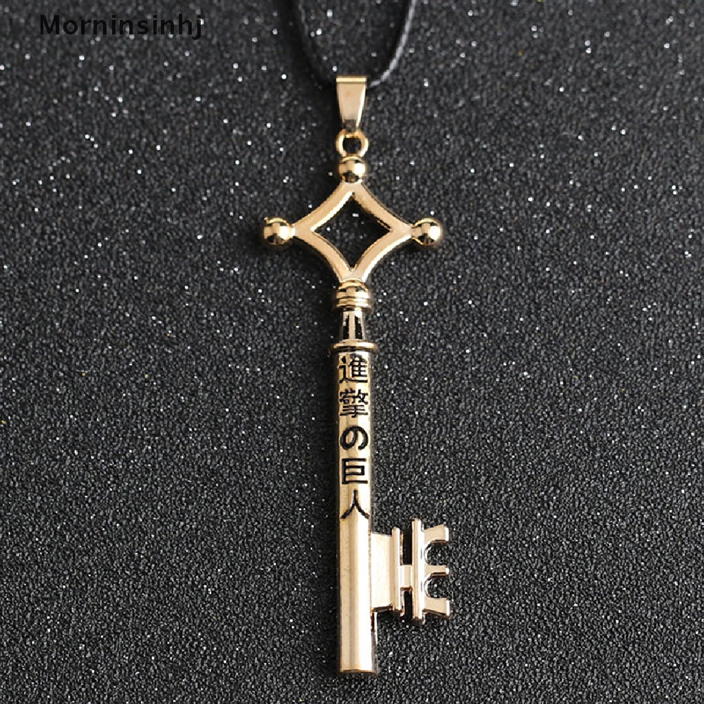 Mornin 1PC/Pair Anime Attack On Titan Gantungan Kunci Eren Key Shingeki No Kyojin Rantai Kalung Vintage Tali Rantai Liontin Kalung Perhiasan Anime Untuk Pria Cosplay id