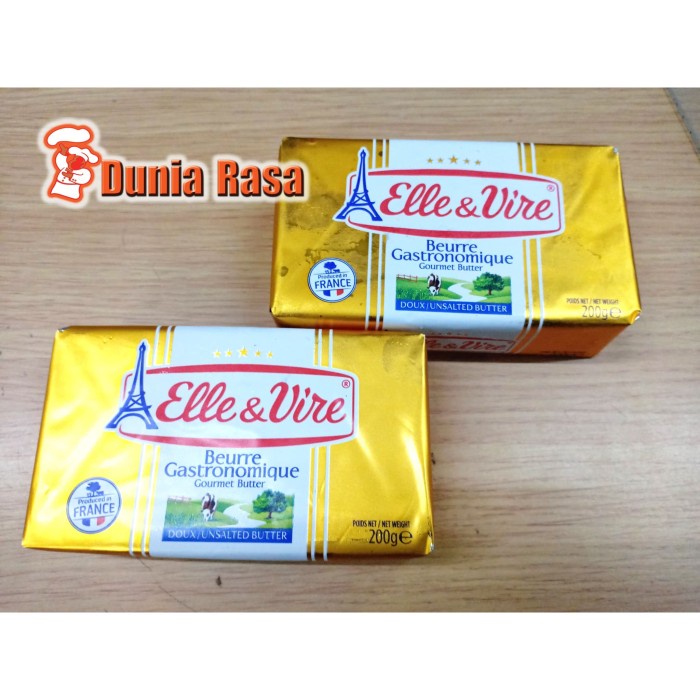 

Elle & Vire Butter Unsalted 200gr