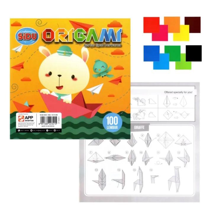 

SINAR DUNIA SIDU KERTAS ORIGAMI / KERTAS LIPAT BERWARNA UKURAN BESAR 16x16 CM ISI 100 LEMBAR