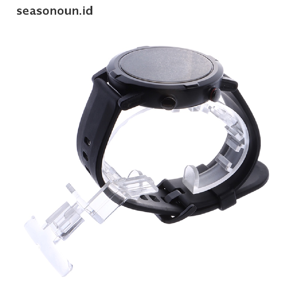 Seasonoun 10CM C-ring Plastik Bening Jam Tangan Tempat Perhiasan Sale Show Case Stand.