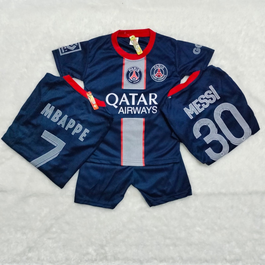 setelan baju bola anak-anak PSG terbaru 2022-2023
