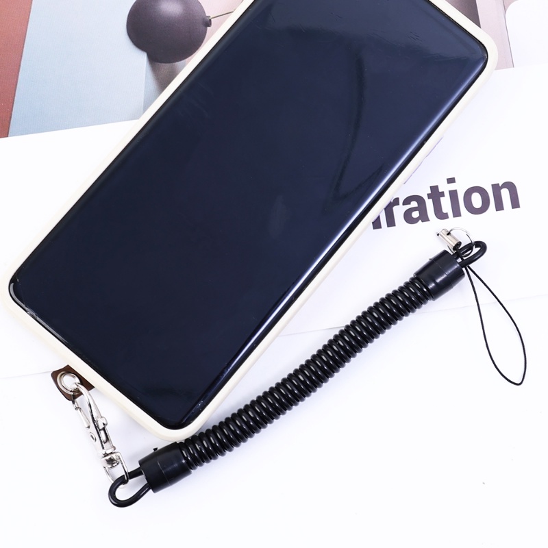 1pc Lanyard Musim Semi Anti Hilang Ponsel Portabel Dengan Gantungan Kunci/Tali Gantung Ponsel Elastis Stretchable/Tali Anti-drop Kunci Kartu Serbaguna