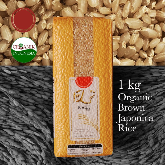 

[Bisa COD] [1 kg] KAZE BROWN RICE BERAS JEPANG NIL SUGAR RENDAH KARBOHIDRAT