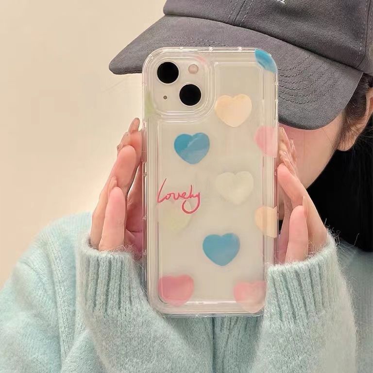 IPHONE Cinta Lembut Casing Ponsel Kompatibel Untuk Iphone14 13 11 12 Pro XS Max X Xr7 +8 Plus Casing Transparan TPU Silikon Shockproof Cover