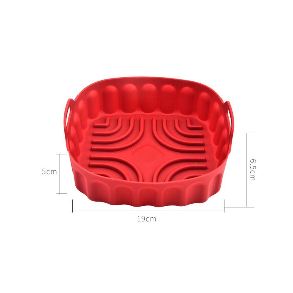 Solighter Square Silicone Pot Pengganti Memasak Reusable AirFryer Aksesoris Baking Basket