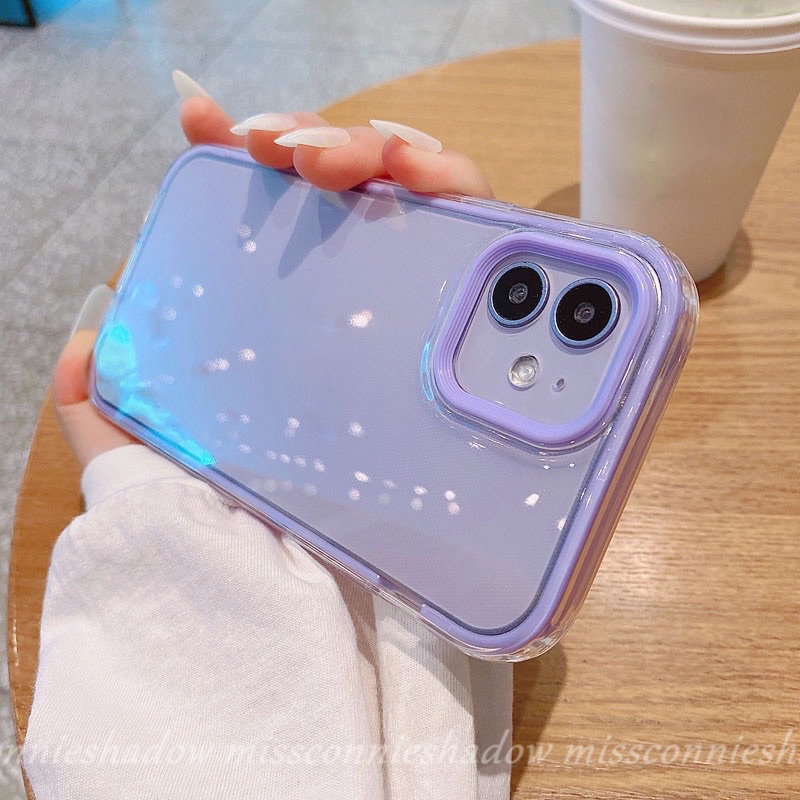 Casing Warna Solid Simple Mewah Redmi Note 10Pro 11 Note9 Pro 8 Note 10s 10 Pro Max Plus POCO M3 Redmi 9T 10C A1 9A 9 10A A1+10 9C NFC 3-in-1 Macaron Candy Color Shockproof Cover