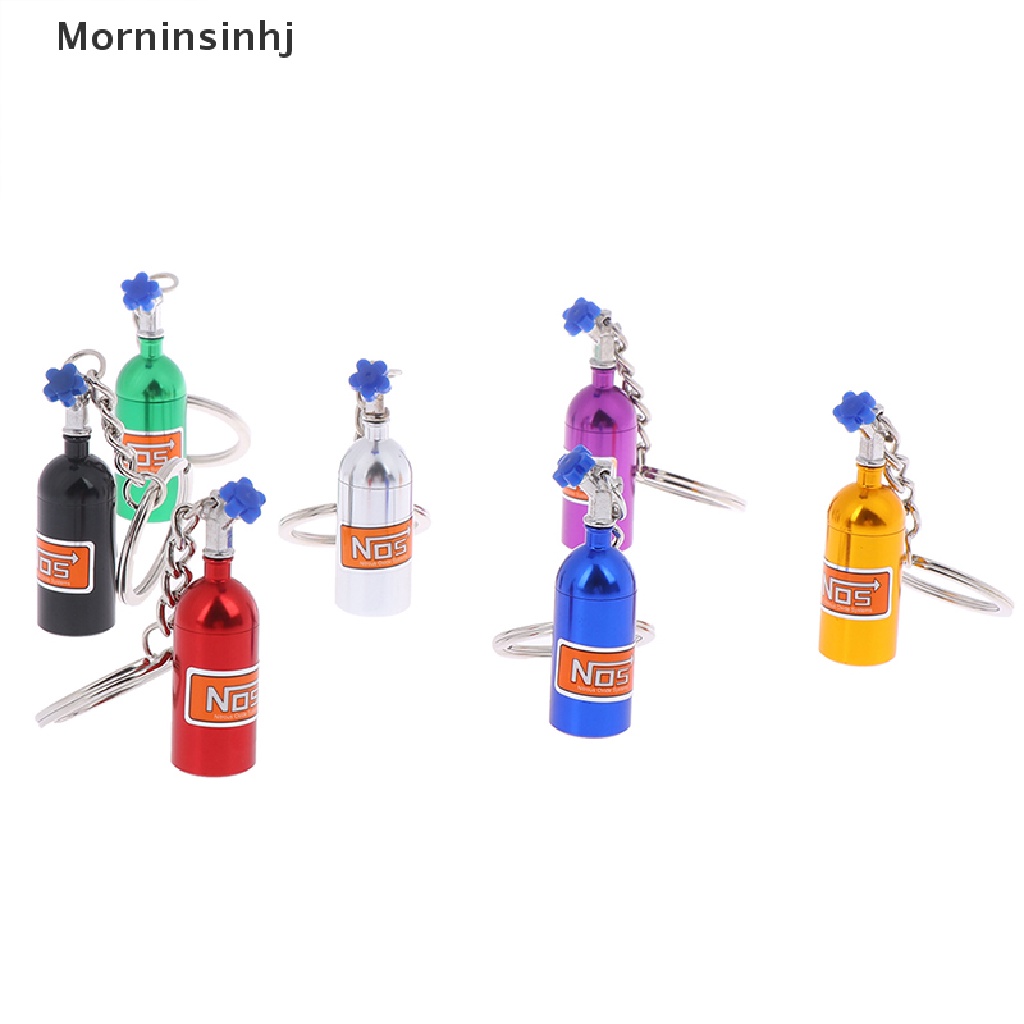 Mornin 1Pc NOS Nitrous Oxide Bottle Key Chain Gantungan Kunci Keyring Stash Box Storag id