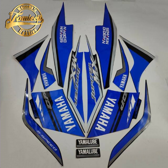 Decal striping yamaha Jupiter mx new 2014 gp series hitam biru stiker motor