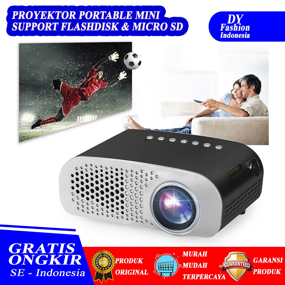 led proyektor portable TV Tuner Mini SP833 support SD card dan USB Flashdisk Murah Mudah dibawa