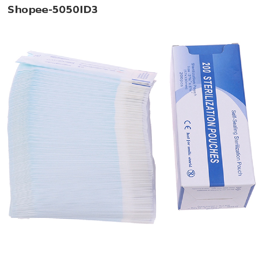 [HOT] 200pcs Disposable Sterilization Disinfection Bag Set Alat Kuku Sterilizer PP Bag [ID]