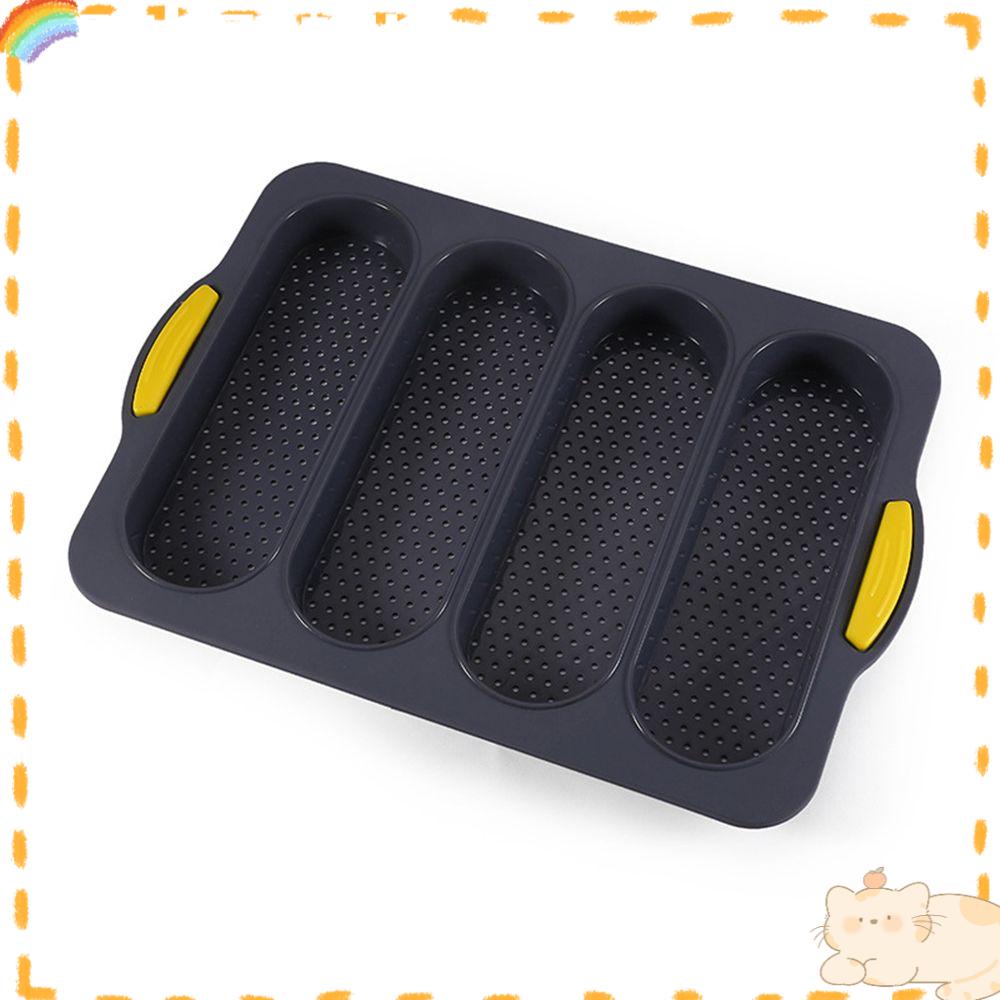 Solighter Silicone Bakeware Non Stick Oven Roti 4-slot Alat Panggang French Stick