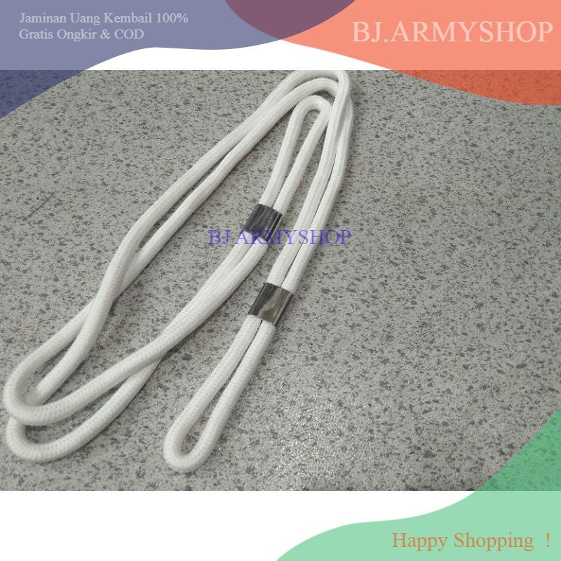 Talikur Putih Sumbu Tunggal+peluit / tali kur polisi polantas