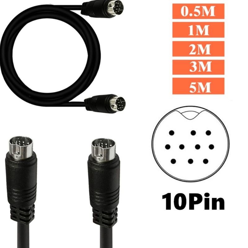 Zzz 10Pin S-Video Kabel Male to Male Garis Video Terpisah Untuk Proyektor VCR DVD Mini Din 10Pin Kabel Adaptor3/1.5 /1/0.5m