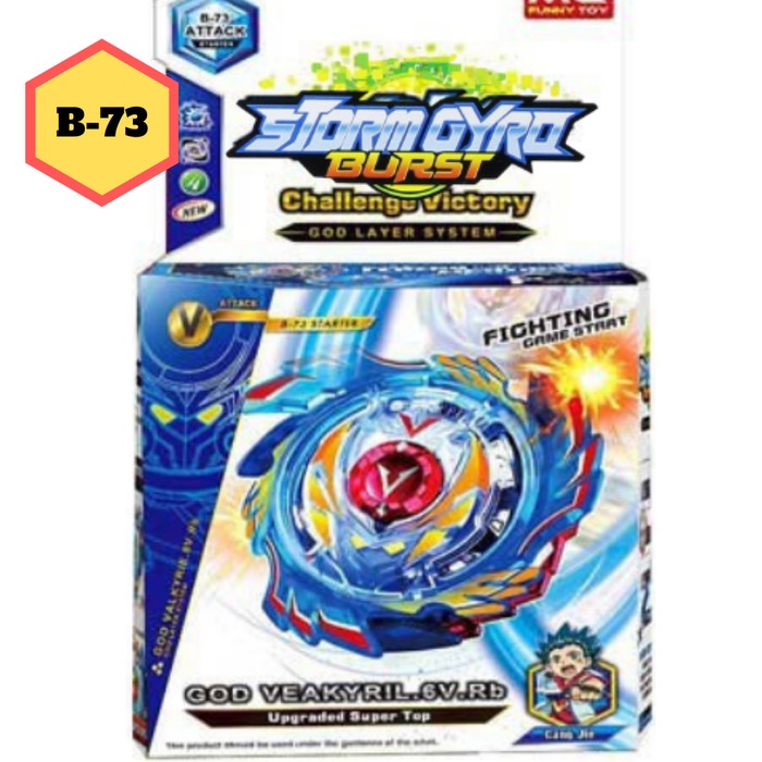 DISKON SHOPEE/ MAINAN BEYBLADE GASING STORM GYRO BURST ISI BOX 1 SET + LAUNCHER - B73