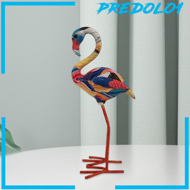 [Predolo1] Animals Statue Sculpture Decorative Graffiti Flamingo Figurine for Flowerbed