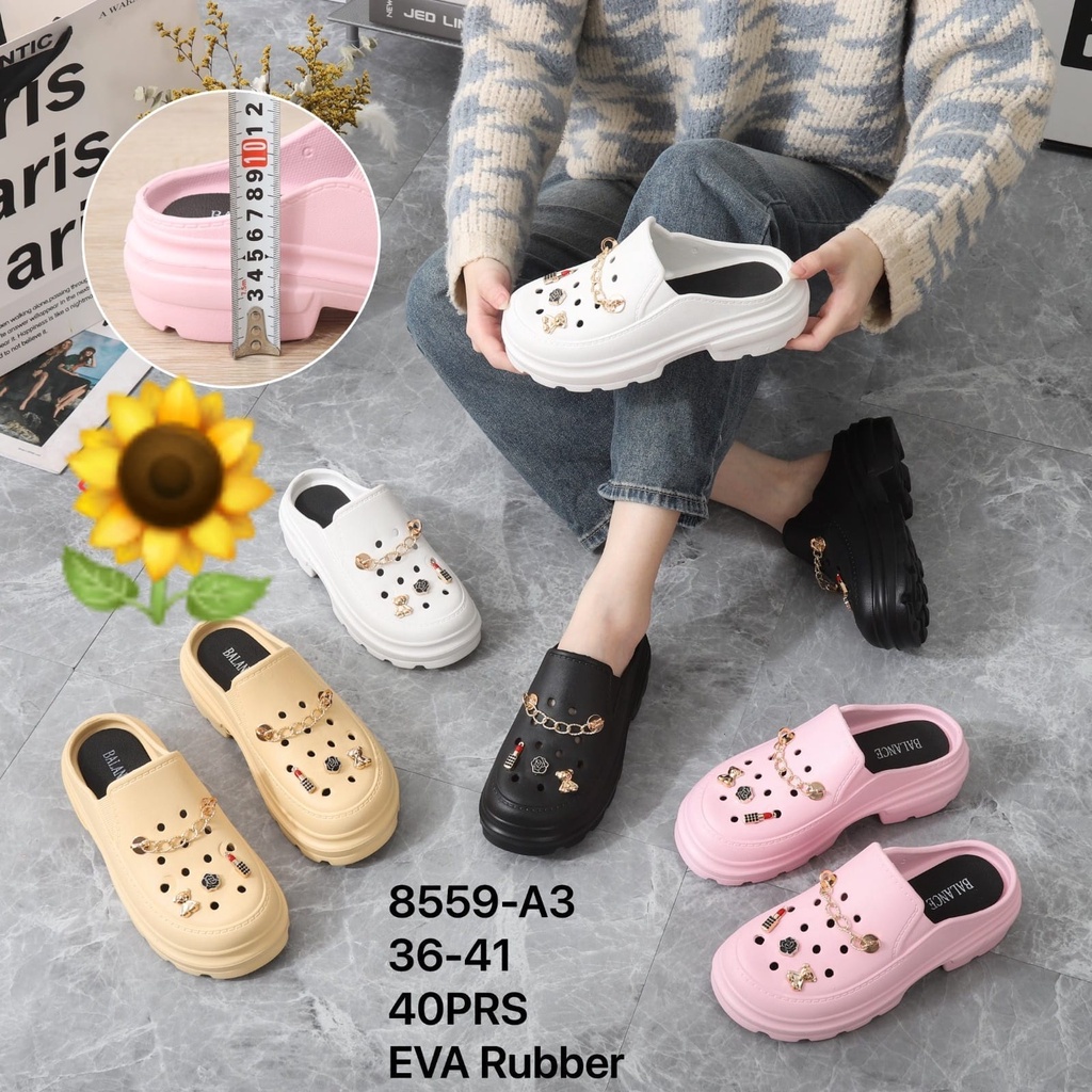 Sandal Karet Jelly Wedges Wanita Import Model Fashion KoreaTerbaru Original Kekinian by AGUNG STYLE BALANCE 8559-A3