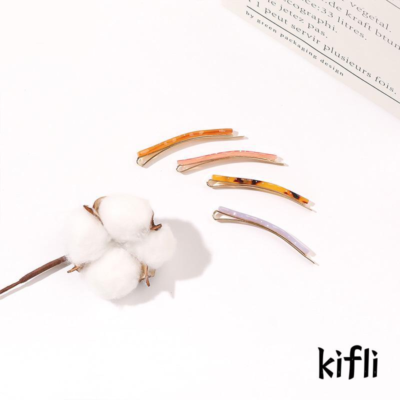 [KD] Wavy Bangs Side Clip Hairpin Simple Serbaguna Asetat Alloy Bobby Pin