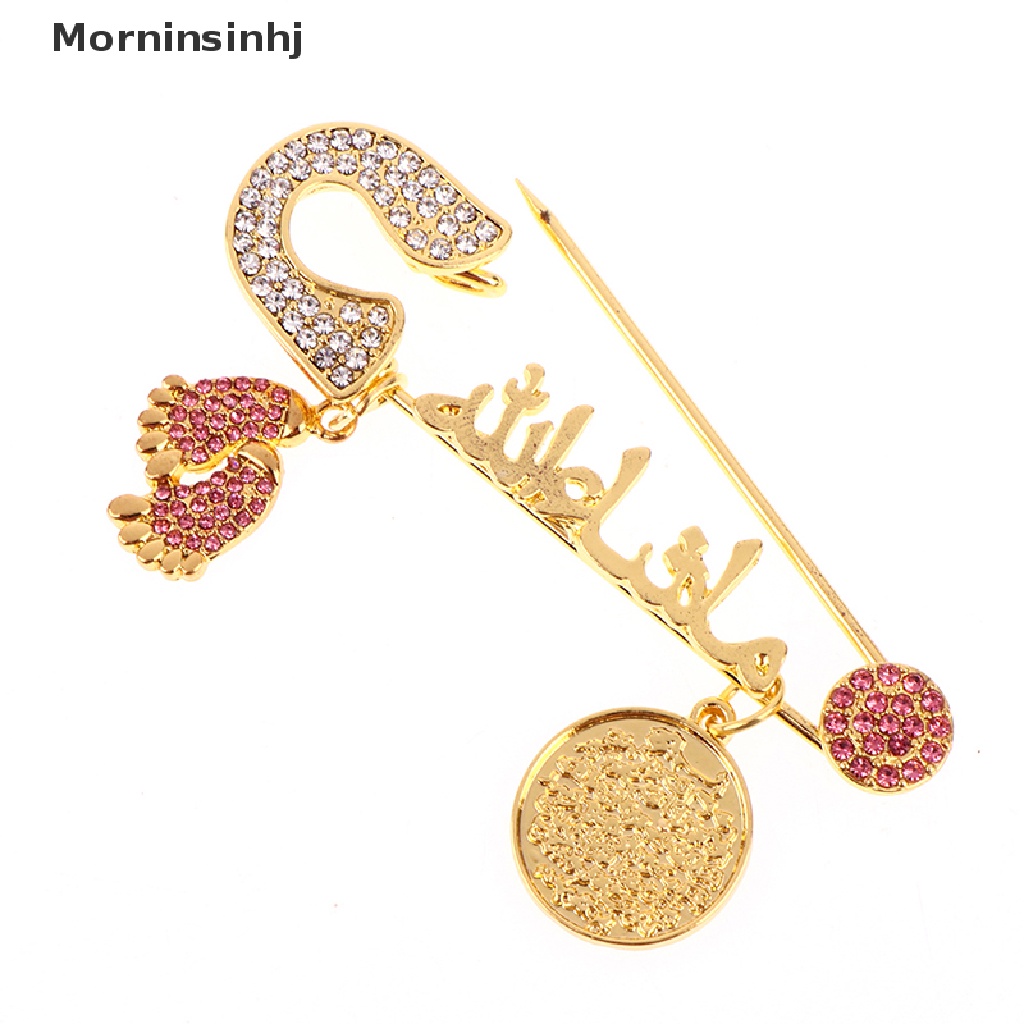 Mornin Islam Muslim Quran Liontin Biru Turki Evil Eye Baby Pin Bros id