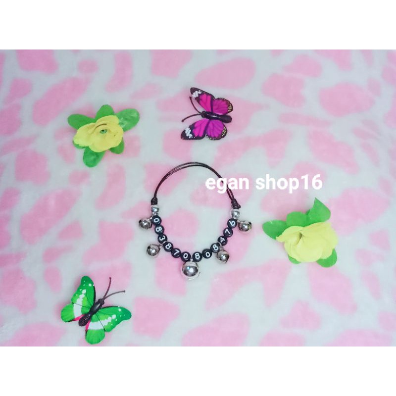 Kalung Kucing custom no HP bahan tali korea anti air