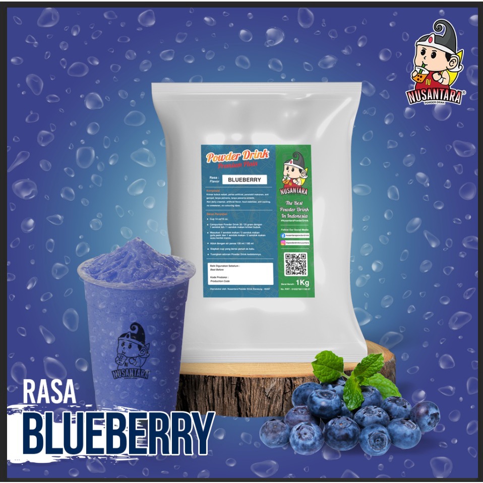 

Bubuk Minuman BLUEBERRY Powder 1000g - PRIME Drink - POWDER DRINK