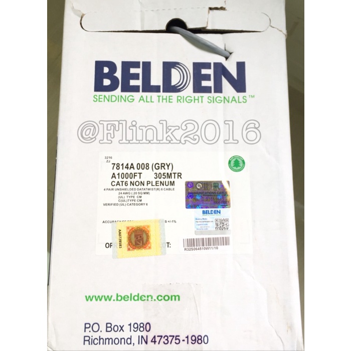 KABEL UTP CAT 6 BELDEN / KABEL DATA CAT6 BELDEN ORIGINAL