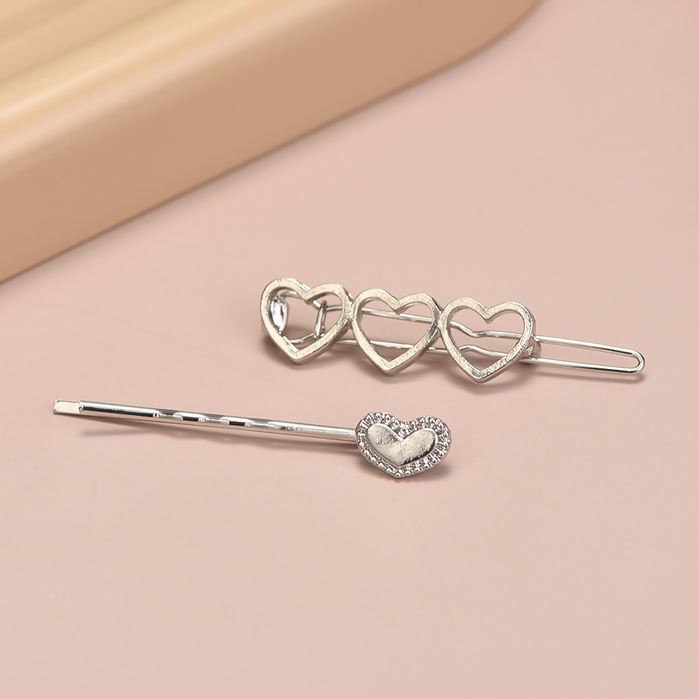 Jepit Rambut Sederhana Set Korea INS Style Hair Pin Sweet love Hair Clip Hiasan Kepala BB Jepitan Gadis Wanita Elegan Aksesoris Rambut Wanita Populer