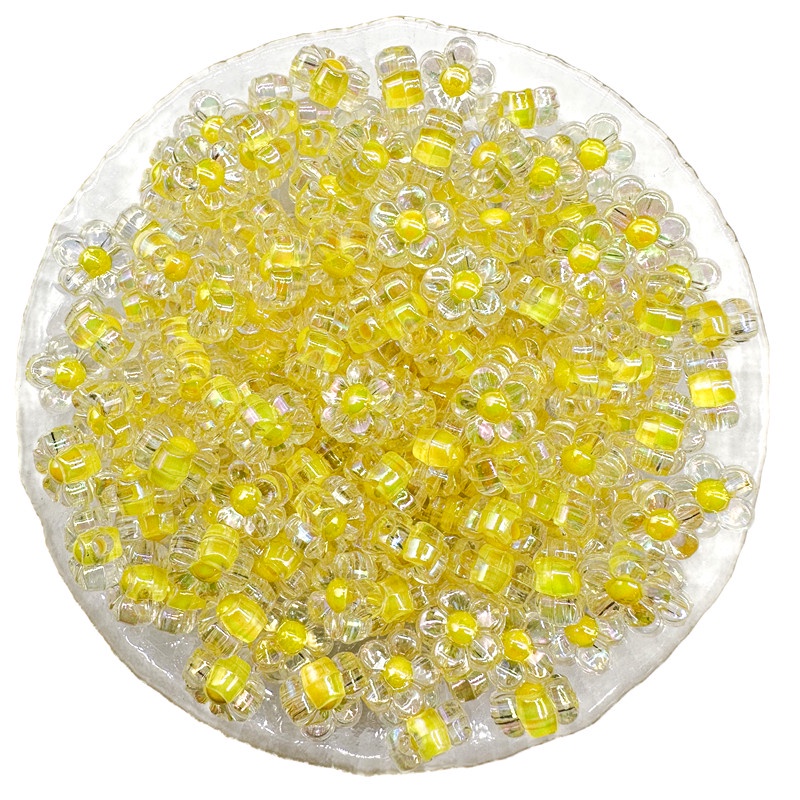 30pcs/pack12mm Akrilik Transparan AB Warna-Warni Plum Blossom Bunga Untuk DIY Perhiasan Gelang Membuat Aksesoris Manik-Manik