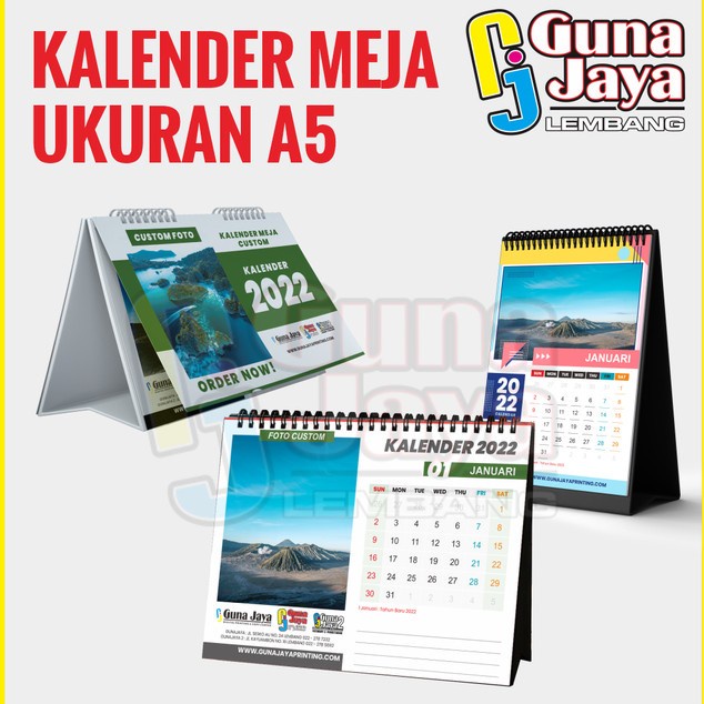 

Cetak Kalender Duduk / Meja Tahun Baru Ukuran A5 8LBR dan 14LBR Custom