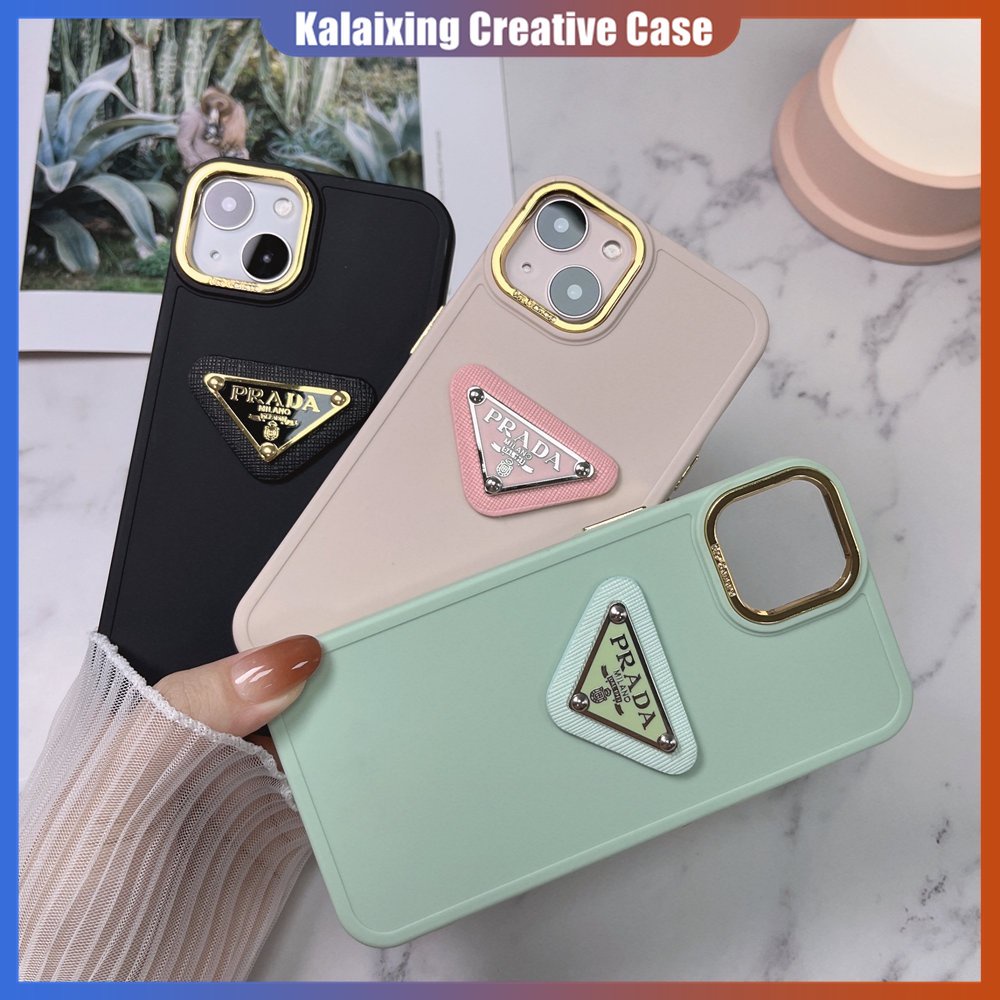 Casing Ponsel Pelindung Warna Solid Untuk Vivo Y12 Y15S Y16 Y20 Y21 Y22 Y35 Y91C Y93 Y95 T1 V20 3D Prada Soft Case