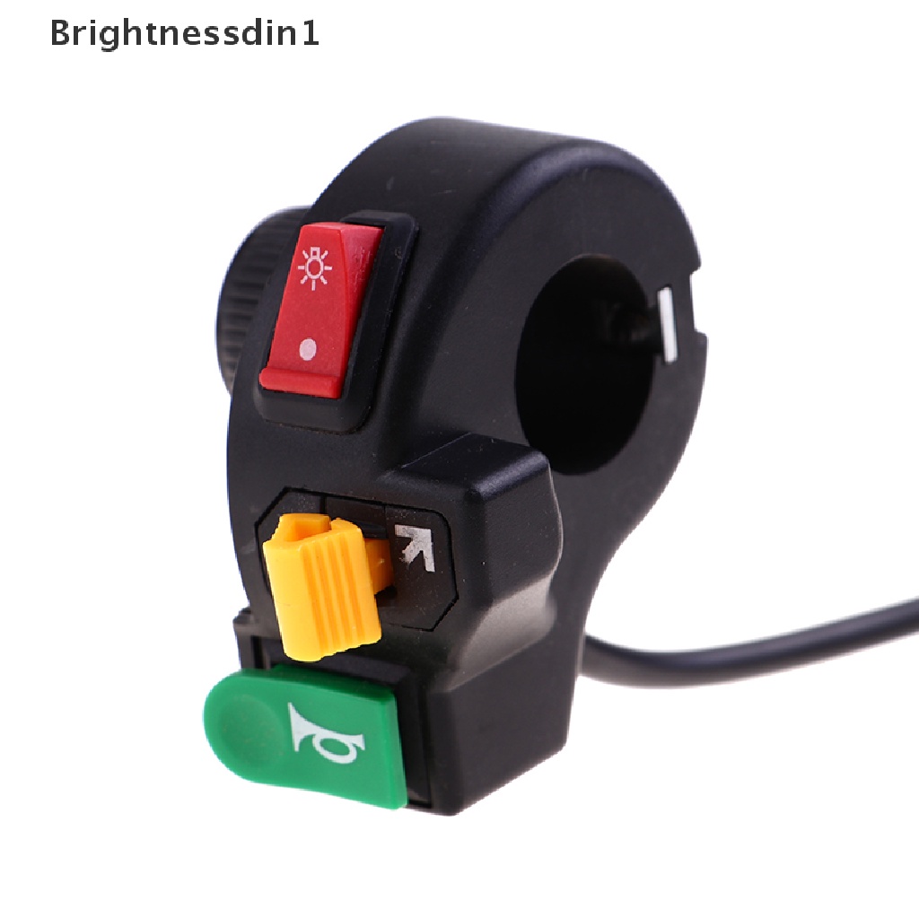 [Brightnessdin1] 3in1 Saklar Motor Sepeda Elektrik Scooter ATV Quad Lampu Sein Tanduk Di Butik