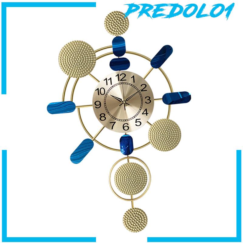 [Predolo1] Large Metal Wall Clock Wall Art Decor Non Ticking Bedroom Ornament Creative