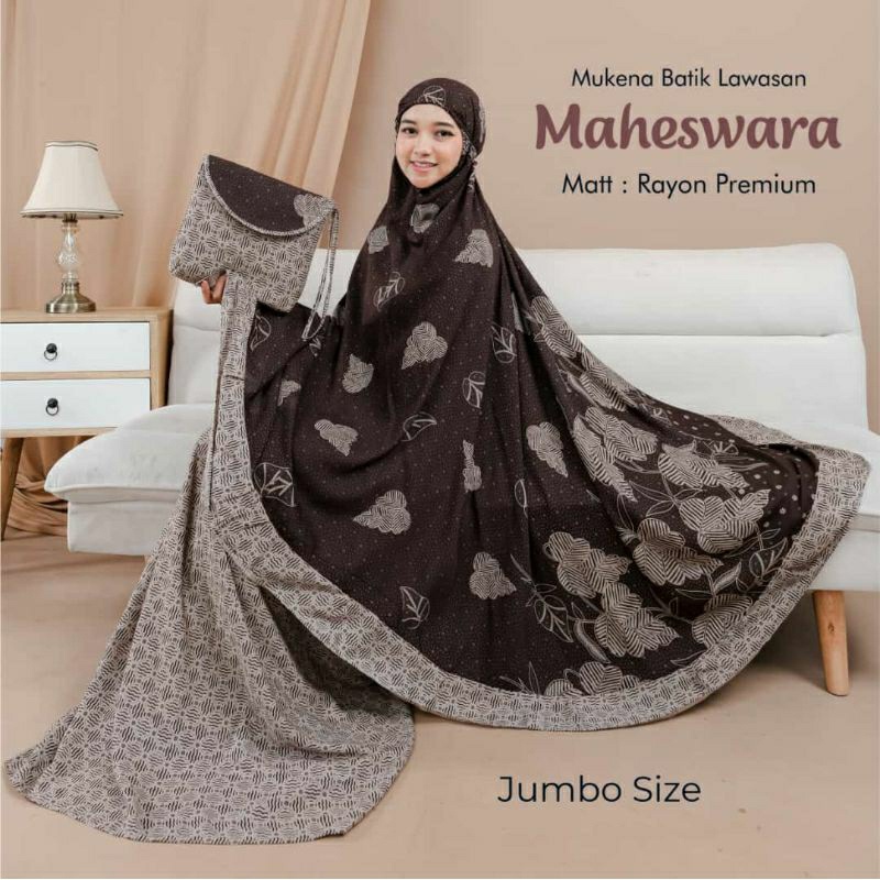 [New Arrival] Mukena Rukuh Ratu Ayu Mukena Dewasa Batik Maheswara Rayon Premium Size Jumbo Free Ongk