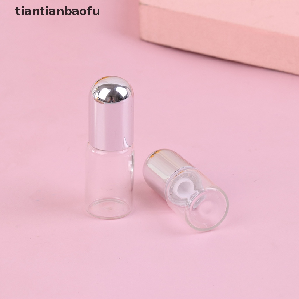 [tiantianbaofu] 1per2x3 /5/10ml Kaca Roll On Roller Kosong Botol Bola Butik Perjalanan