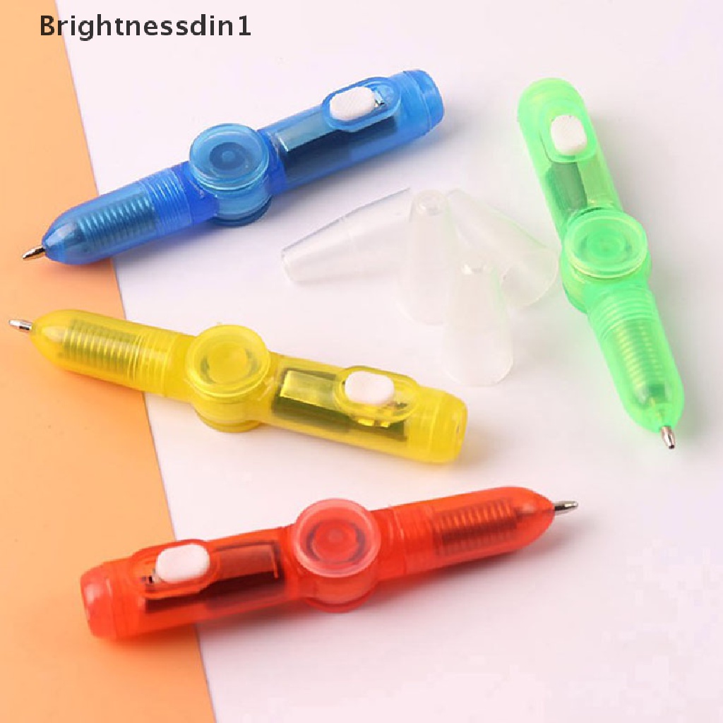 [Brightnessdin1] Baru 2in1 Tangan Spinner LED PEN Light Fidget Spin Autism Gyroscope Glow dark Boutique