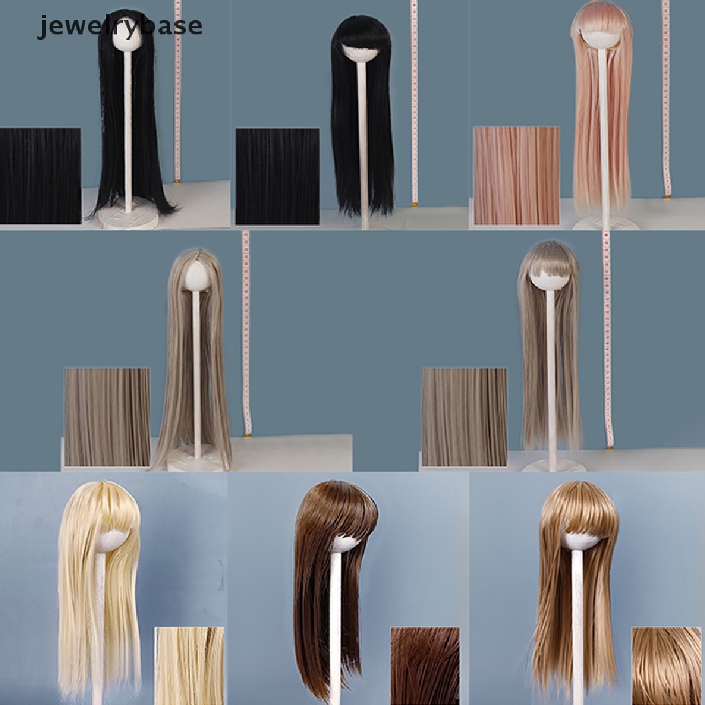 [jewelrybase] 1per6boneka 16.5-17.5CM Lingkar Kepala Rambut Panjang Boneka Wig Aksesoris Rambut Mainan Butik