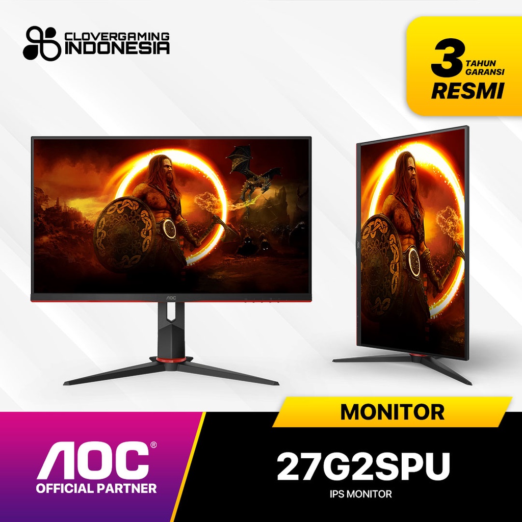 AOC 27G2SPU 27" IPS 165Hz 1Ms Speaker FHD-Gaming Monitor