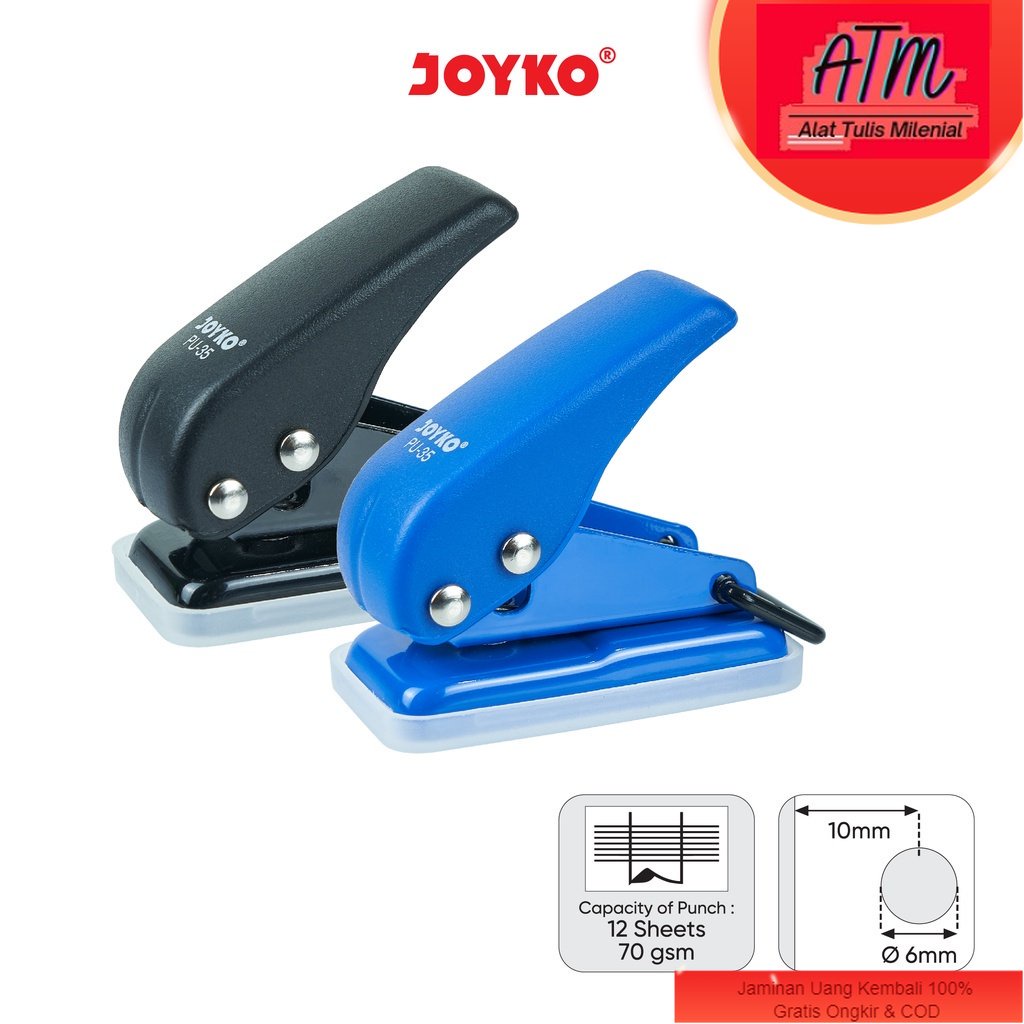 

Pembolong Kertas Satu Lubang One Hole Punch Joyko PU-35