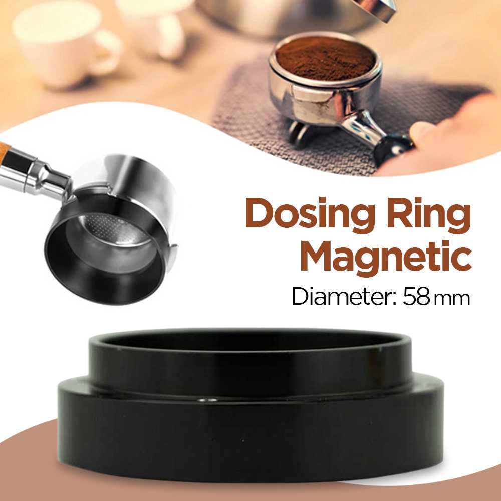 (BISA COD) FTIHSHP Dalinwell Dosing Powder Ring Magnetic Espresso Tamper Aluminium - YXA045