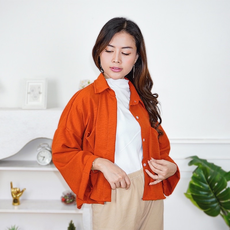 Godiva96 - COZIE CRINKLE AIRFLOW OVERSIZE / ZAVILA SHIRT ⭐️ PREMIUM AIRFLOW CRINCLE ⭐️ MEDAN