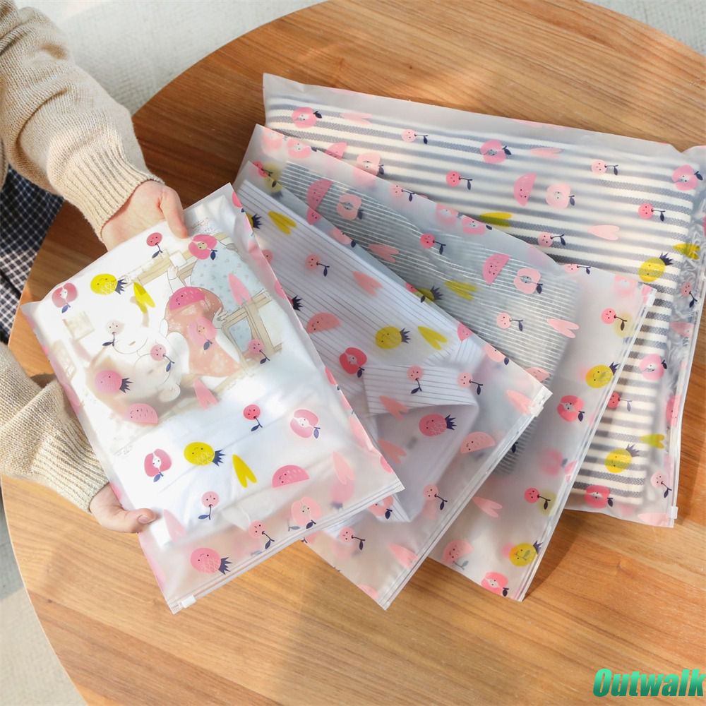 ღ Perjalanan Transparan Pakaian Tas Penyimpanan Portabel Ritsleting Kantong Penyimpanan Tas Vakum untuk Sepatu Makeup Pakaian Dalam Perjalanan Packing Perjalanan Penyimpanan produk