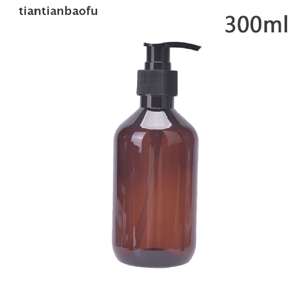 [tiantianbaofu] Botol Pencet Kosong Amber Plastik Dengan Wadah Sample Pump Lotion Hitam Butik