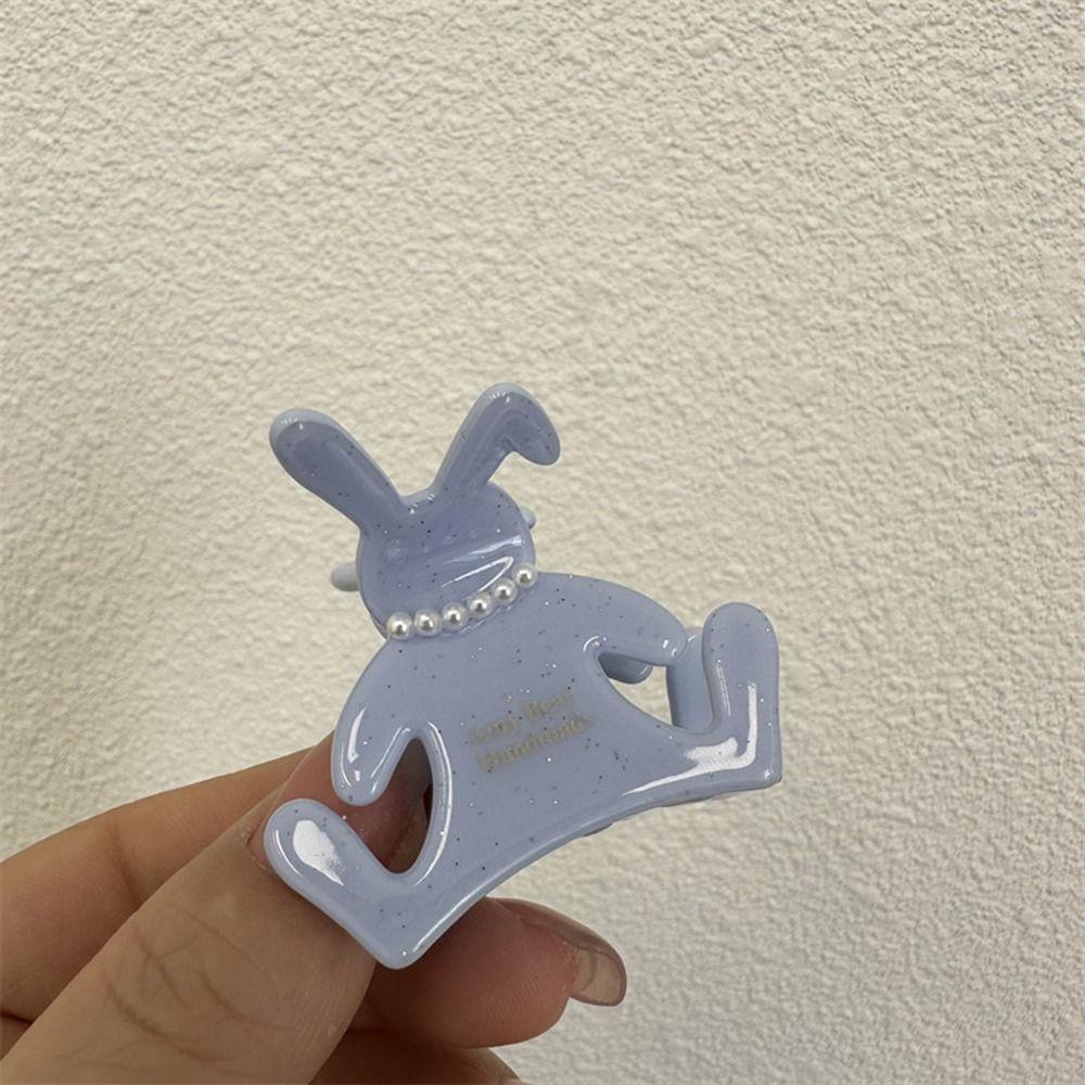 NICKOLAS1 Kelinci Rambut Cakar Kepribadian Manis Ponytail Holder Mutiara Untuk Gadis Asam Asetat Hiasan Kepala Hiasan Kepala Untuk Wanita Women Hair Clip